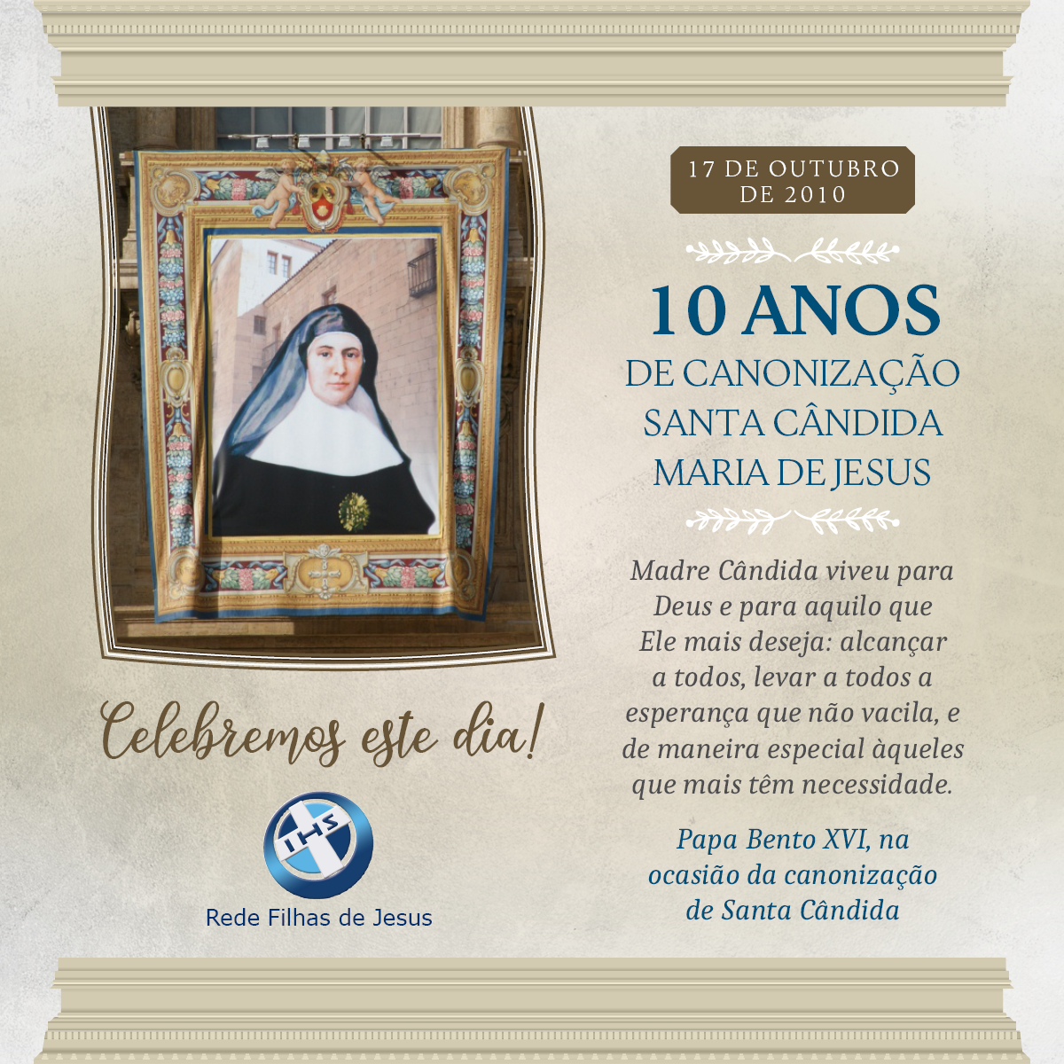 canonização santa cândida